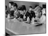 Boys Eating in the School Cafeteria-Ed Clark-Mounted Photographic Print