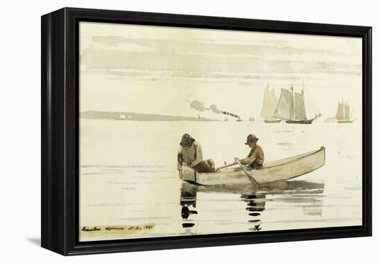 Boys Fishing, Gloucester Harbor, 1880-Winslow Homer-Framed Premier Image Canvas