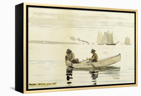 Boys Fishing, Gloucester Harbor, 1880-Winslow Homer-Framed Premier Image Canvas