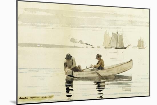 Boys Fishing, Gloucester Harbor, 1880-Winslow Homer-Mounted Giclee Print