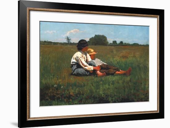 Boys in a Pasture, 1874-Winslow Homer-Framed Art Print