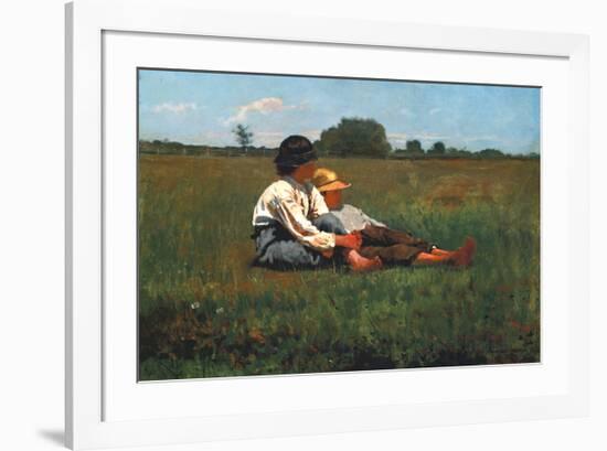 Boys in a Pasture, 1874-Winslow Homer-Framed Art Print