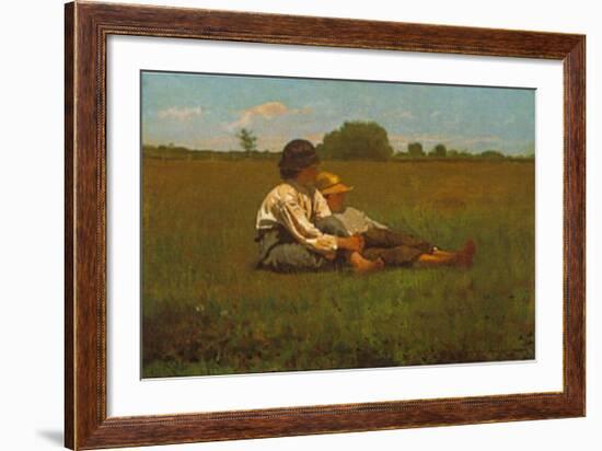 Boys in a Pasture-Winslow Homer-Framed Art Print