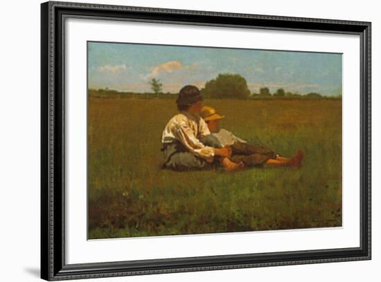 Boys in a Pasture-Winslow Homer-Framed Art Print