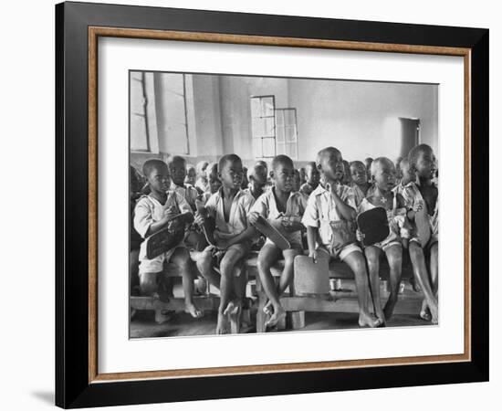 Boys in Kindergarten Class-Dmitri Kessel-Framed Photographic Print