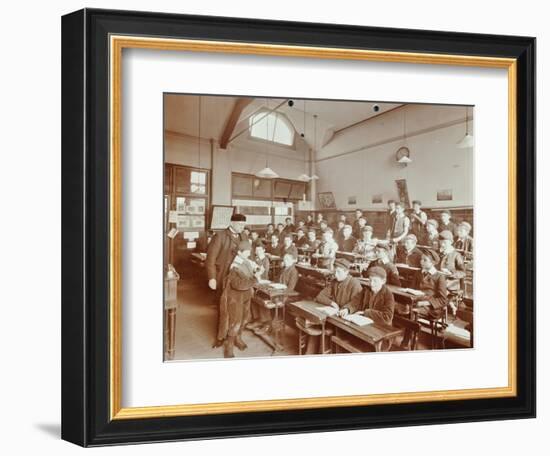 Boys Laying the Phylacteries, Jews Free School, Stepney, London, 1908-null-Framed Photographic Print