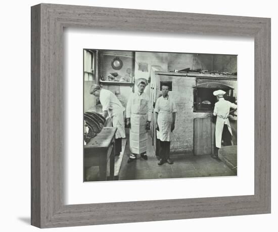 Boys Making Bread at Upton House Truant School, Hackney, London, 1908-null-Framed Photographic Print