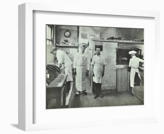 Boys Making Bread at Upton House Truant School, Hackney, London, 1908-null-Framed Photographic Print