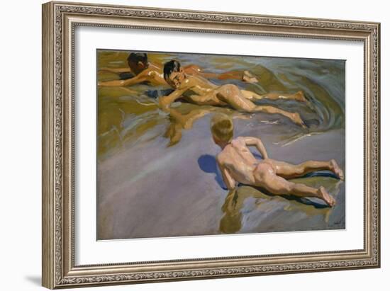 Boys on the Beach, 1909-Joaquín Sorolla y Bastida-Framed Giclee Print