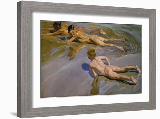 Boys on the Beach, 1909-Joaquín Sorolla y Bastida-Framed Giclee Print