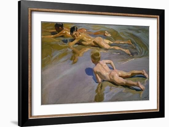 Boys on the Beach, 1909-Joaquín Sorolla y Bastida-Framed Giclee Print