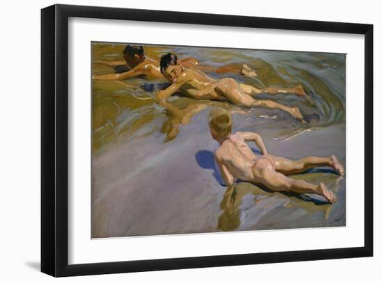 Boys on the Beach, 1909-Joaquín Sorolla y Bastida-Framed Giclee Print