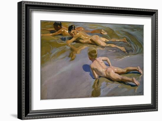 Boys on the Beach, 1909-Joaquín Sorolla y Bastida-Framed Giclee Print