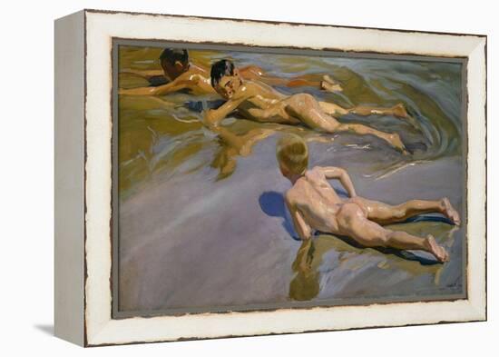 Boys on the Beach, 1909-Joaquín Sorolla y Bastida-Framed Premier Image Canvas