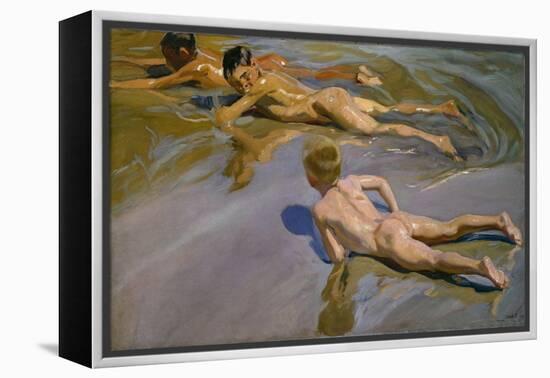 Boys on the Beach, 1909-Joaquín Sorolla y Bastida-Framed Premier Image Canvas