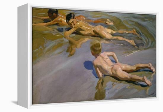 Boys on the Beach, 1909-Joaquín Sorolla y Bastida-Framed Premier Image Canvas