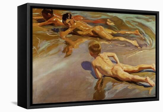 Boys On the Beach, 1910-Joaquín Sorolla y Bastida-Framed Premier Image Canvas