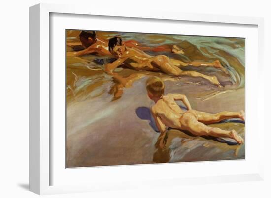 Boys On the Beach, 1910-Joaquín Sorolla y Bastida-Framed Giclee Print