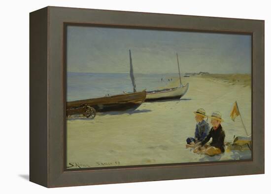 Boys on the Beach at Skagen-Peder Severin Kröyer-Framed Premier Image Canvas