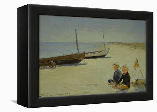 Boys on the Beach at Skagen-Peder Severin Kröyer-Framed Premier Image Canvas