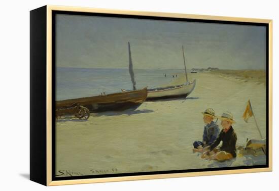 Boys on the Beach at Skagen-Peder Severin Kröyer-Framed Premier Image Canvas