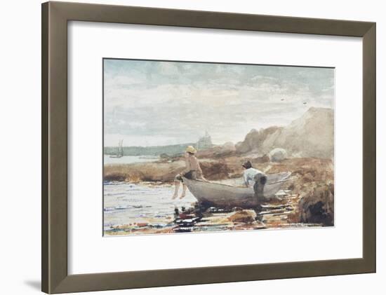 Boys on the Beach-Winslow Homer-Framed Giclee Print