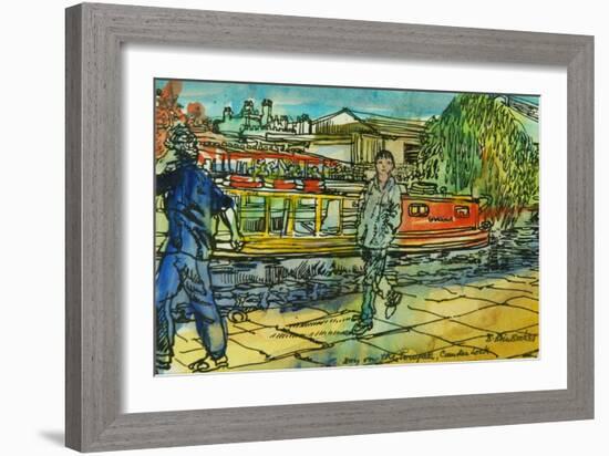 Boys on the Towpath, Camden Lock-Brenda Brin Booker-Framed Giclee Print