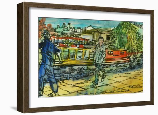 Boys on the Towpath, Camden Lock-Brenda Brin Booker-Framed Giclee Print