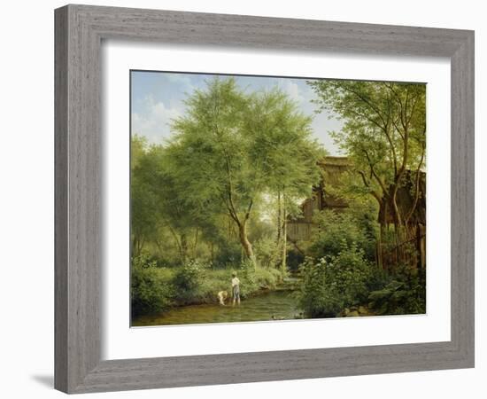 Boys Playing in a Brook, 1871-Bedrich Havranek-Framed Giclee Print