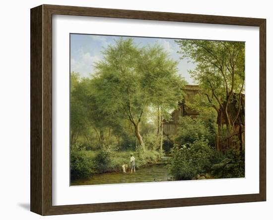 Boys Playing in a Brook, 1871-Bedrich Havranek-Framed Giclee Print