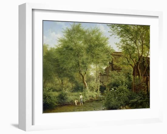 Boys Playing in a Brook, 1871-Bedrich Havranek-Framed Giclee Print