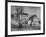 Boys Playing in Front of Old House on Mark Twain Avenue-null-Framed Photographic Print