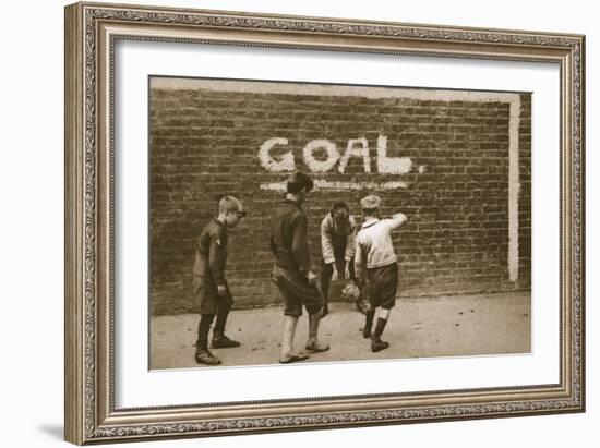 Boys Playing in the East End, from 'Wonderful London', Published 1926-27 (Photogravure)-English Photographer-Framed Giclee Print