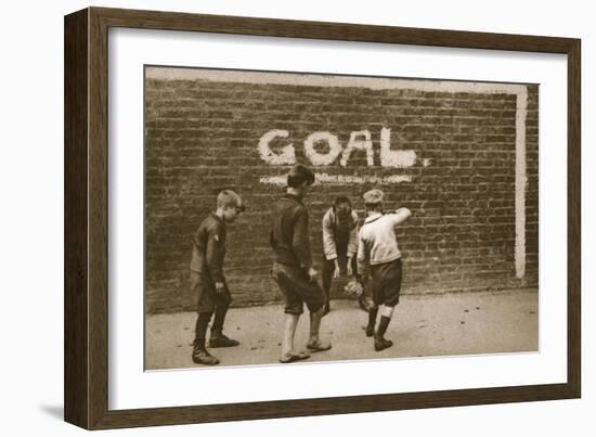 Boys Playing in the East End, from 'Wonderful London', Published 1926-27 (Photogravure)-English Photographer-Framed Giclee Print