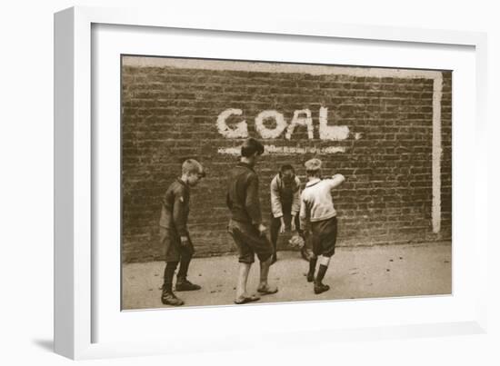 Boys Playing in the East End, from 'Wonderful London', Published 1926-27 (Photogravure)-English Photographer-Framed Giclee Print