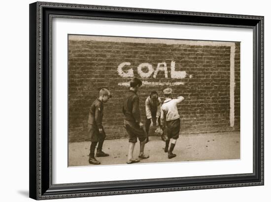 Boys Playing in the East End, from 'Wonderful London', Published 1926-27 (Photogravure)-English Photographer-Framed Giclee Print