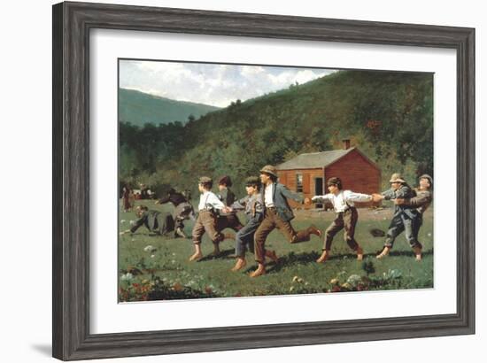 Boys Playing (Snap the Whip)-Winslow Homer-Framed Giclee Print