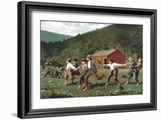 Boys Playing (Snap the Whip)-Winslow Homer-Framed Giclee Print