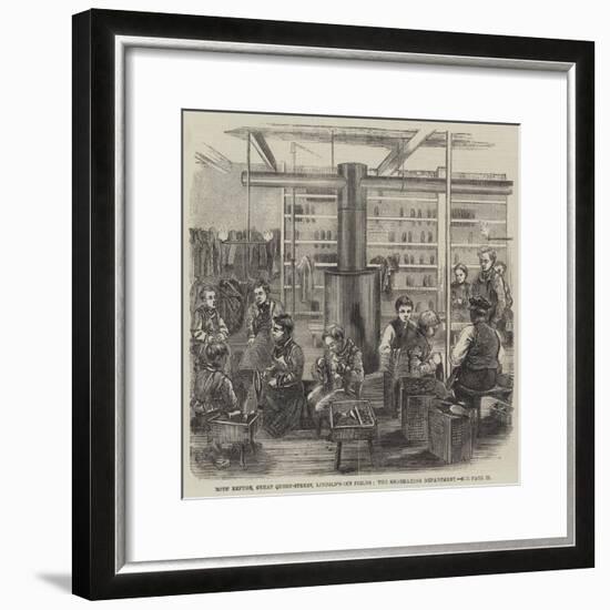 Boys' Refuge, Great Queen-Street, Lincoln'S-Inn Fields, the Shoemaking Department-null-Framed Giclee Print