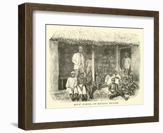 Boys' School on Kavala Island-null-Framed Giclee Print