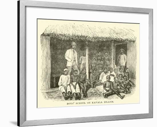 Boys' School on Kavala Island-null-Framed Giclee Print