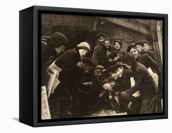 Boys Shooting Craps, C1910-Lewis Wickes Hine-Framed Premier Image Canvas