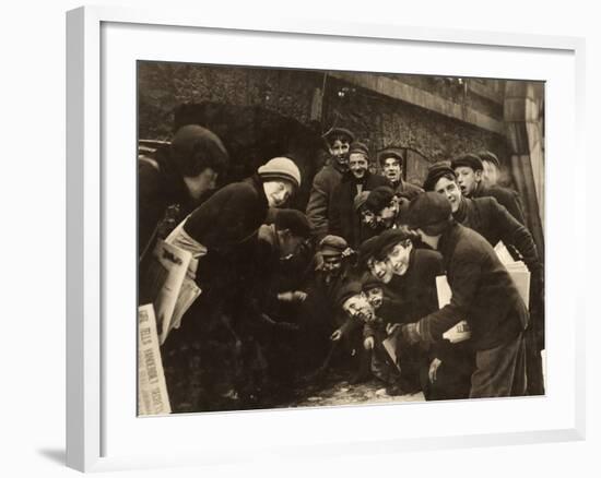 Boys Shooting Craps, C1910-Lewis Wickes Hine-Framed Photographic Print