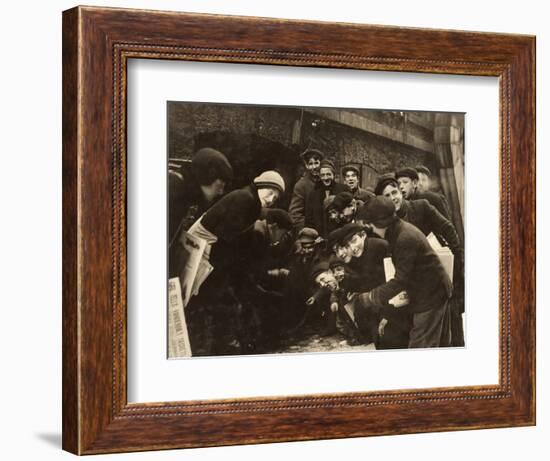 Boys Shooting Craps, C1910-Lewis Wickes Hine-Framed Photographic Print