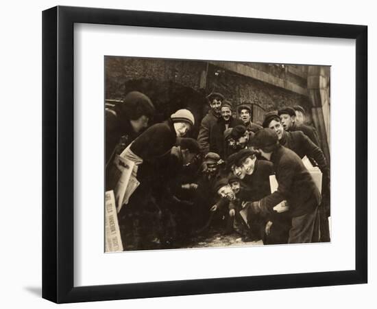 Boys Shooting Craps, C1910-Lewis Wickes Hine-Framed Photographic Print