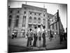 Boys Staring at Yankee Stadium-null-Mounted Photographic Print