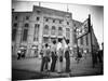 Boys Staring at Yankee Stadium-null-Mounted Photographic Print