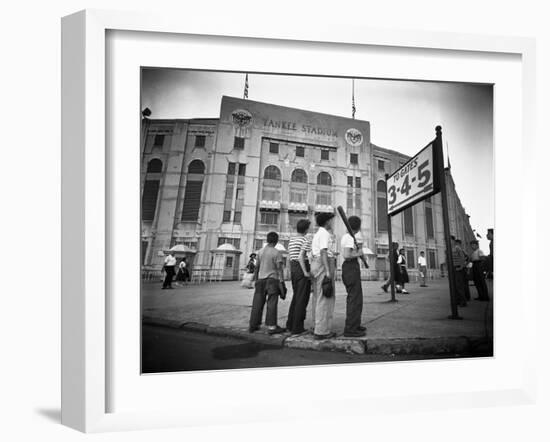Boys Staring at Yankee Stadium-Bettmann-Framed Photographic Print