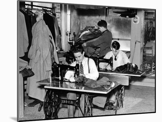 Boys Town Citizens Learned Tailoring as a Trade at Boys Town, 1944-null-Mounted Photo