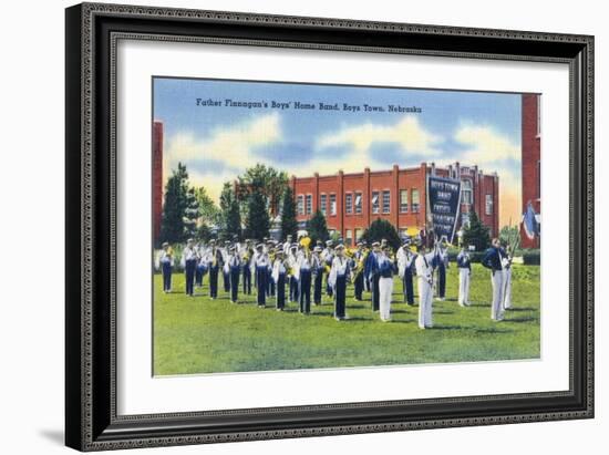 Boys Town, Nebraska - Father Flanagan's Boys' Home Marching Band-Lantern Press-Framed Art Print